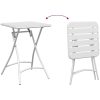 Trädgårdsfällbord Vit 55x55x73 cm Stål vidaXL Medium – miniatyr 9