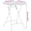 Trädgårdsfällbord Vit 55x55x73 cm Stål vidaXL Medium – miniatyr 10