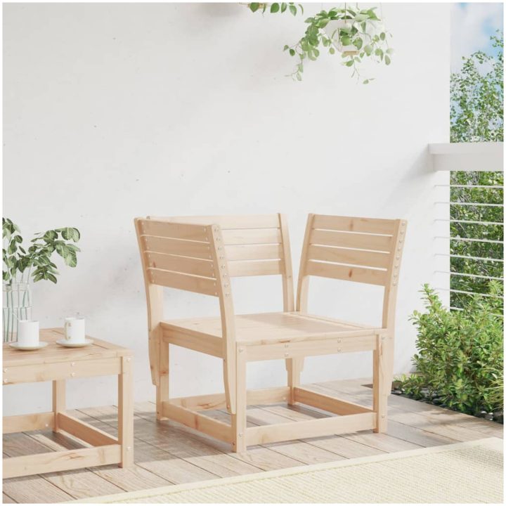 Trädgårdsfåtölj massiv furu vidaXL Utan dynor – bild 3