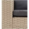 Trädgårdsfåtölj med dynor konstrotting beige vidaXL – miniatyr 8