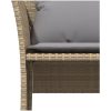 Trädgårdsfåtölj med fotpall beige konstrotting vidaXL – miniatyr 9