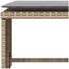 Trädgårdsfåtölj med fotpall beige konstrotting vidaXL – miniatyr 10