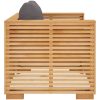 Trädgårdsfåtölj mörkgråa dynor massiv teak vidaXL – miniatyr 4