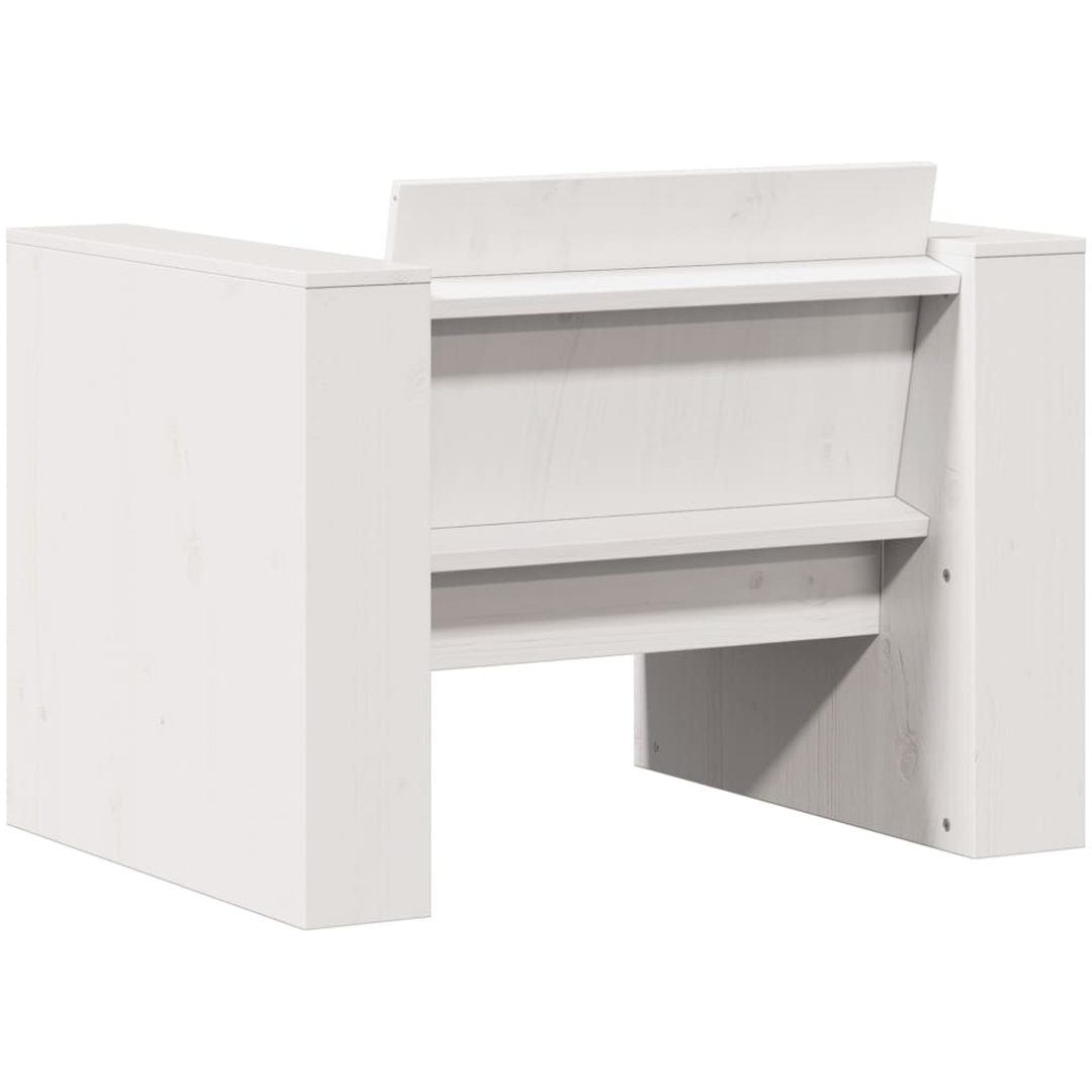 Trädgårdsfåtölj vit massiv furu vidaXL 79 x 60 x 62 cm – bild 6