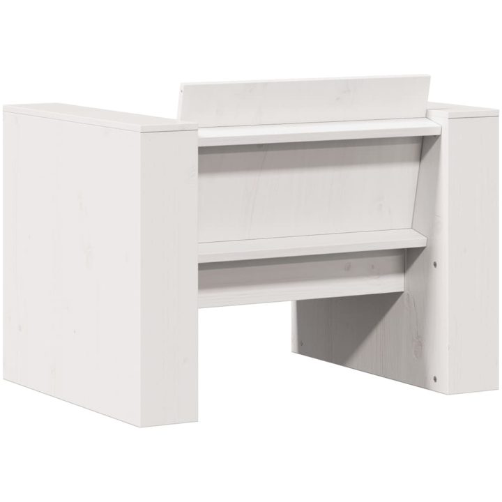 Trädgårdsfåtölj vit massiv furu vidaXL 79 x 60 x 62 cm – bild 6