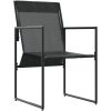 Trädgårdsfåtöljer med kuddar 4 st Svart Textilene vidaXL 50.5 x 59 x 81.5 cm – miniatyr 2