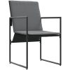 Trädgårdsfåtöljer med kuddar 4 st Svart Textilene vidaXL 50.5 x 59 x 81.5 cm – miniatyr 5