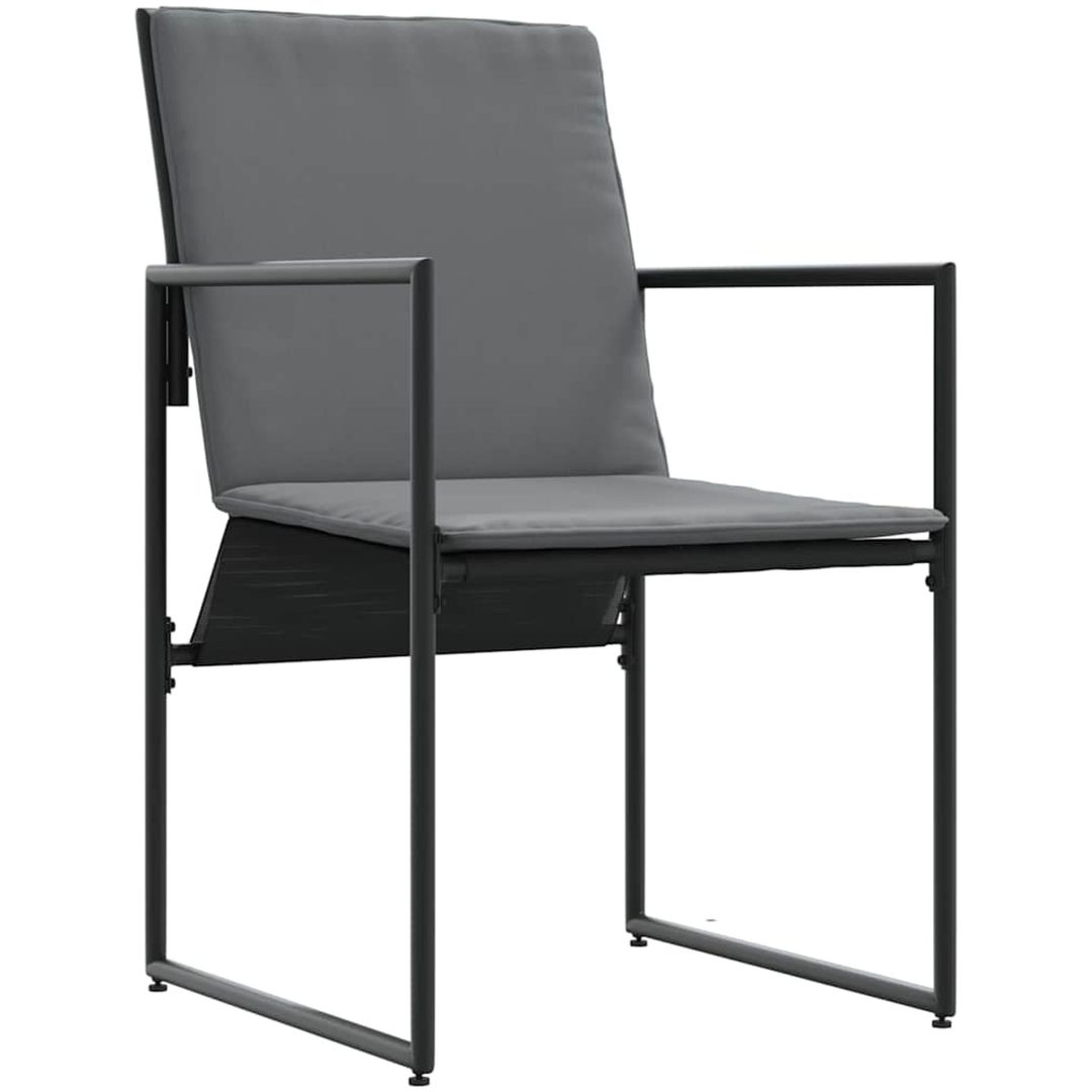 Trädgårdsfåtöljer med kuddar 4 st Svart Textilene vidaXL 50.5 x 59 x 81.5 cm – bild 5