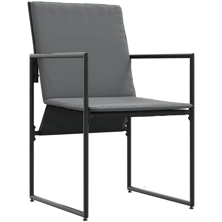 Trädgårdsfåtöljer med kuddar 4 st Svart Textilene vidaXL 50.5 x 59 x 81.5 cm – bild 5