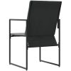 Trädgårdsfåtöljer med kuddar 4 st Svart Textilene vidaXL 50.5 x 59 x 81.5 cm – miniatyr 7