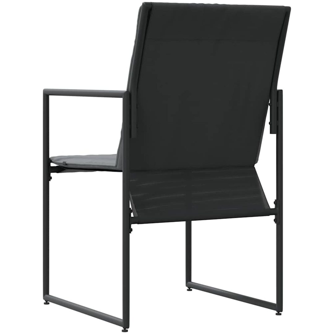 Trädgårdsfåtöljer med kuddar 4 st Svart Textilene vidaXL 50.5 x 59 x 81.5 cm – bild 7