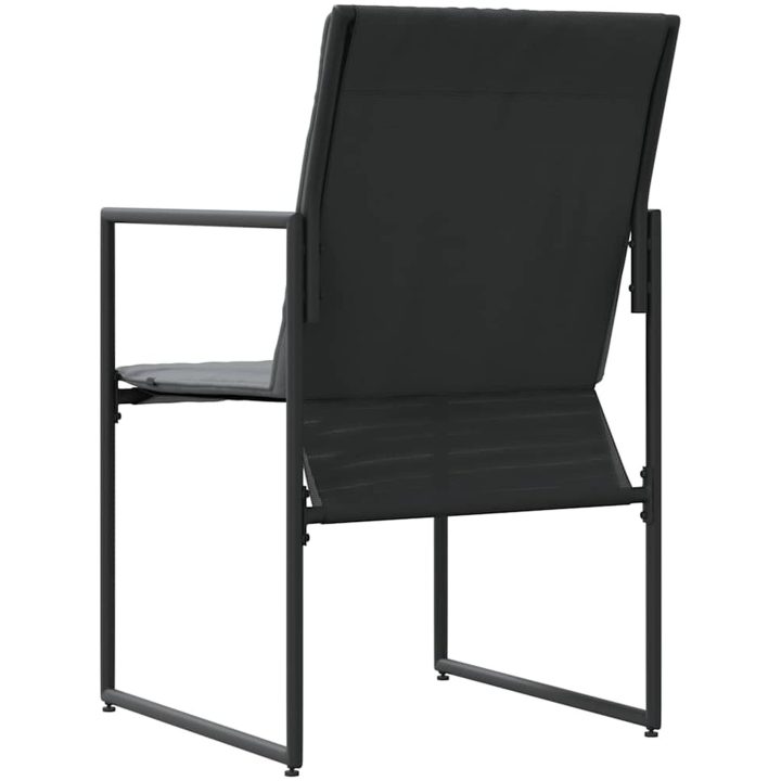 Trädgårdsfåtöljer med kuddar 4 st Svart Textilene vidaXL 50.5 x 59 x 81.5 cm – bild 7