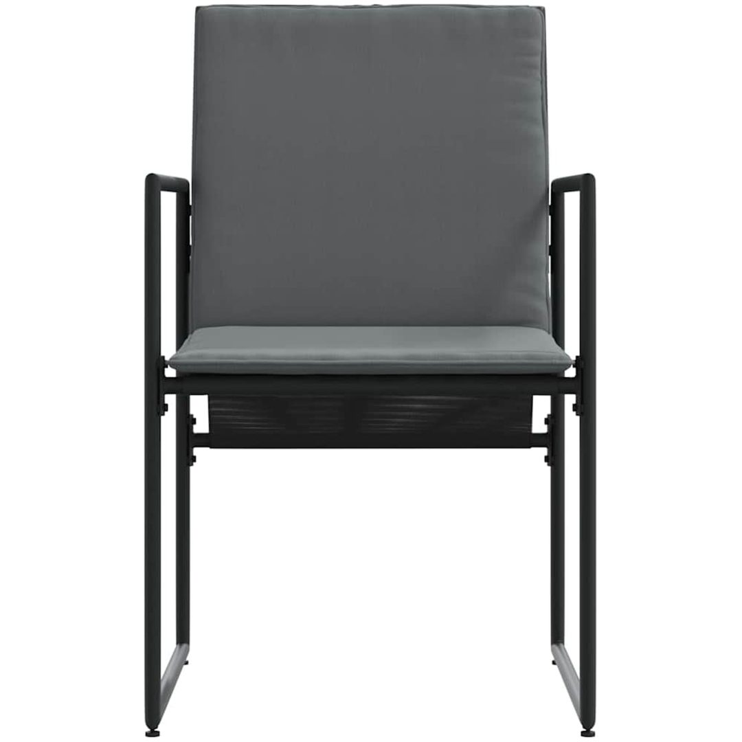 Trädgårdsfåtöljer med kuddar 4 st Svart Textilene vidaXL 50.5 x 59 x 81.5 cm – bild 8