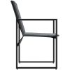 Trädgårdsfåtöljer med kuddar 4 st Svart Textilene vidaXL 50.5 x 59 x 81.5 cm – miniatyr 9