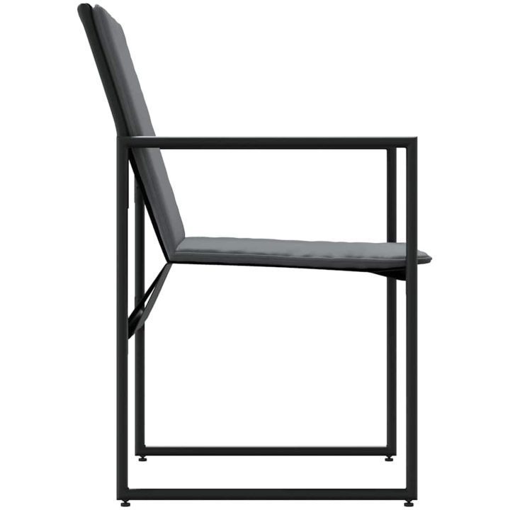 Trädgårdsfåtöljer med kuddar 4 st Svart Textilene vidaXL 50.5 x 59 x 81.5 cm – bild 9