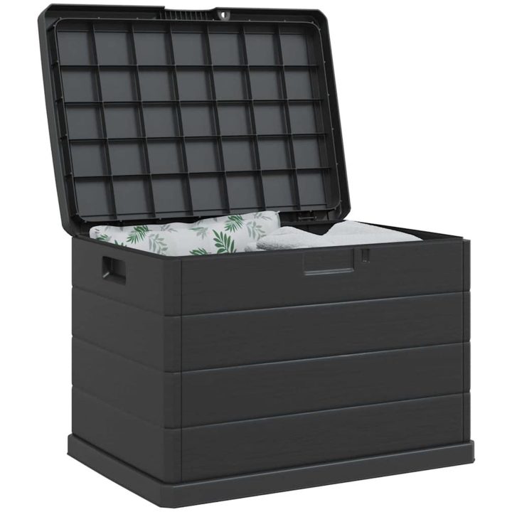 Trädgårdsförvaringsbox - Antracit, , Plast, 170 L vidaXL 77.5 x 54.5 x 53 cm – bild 3