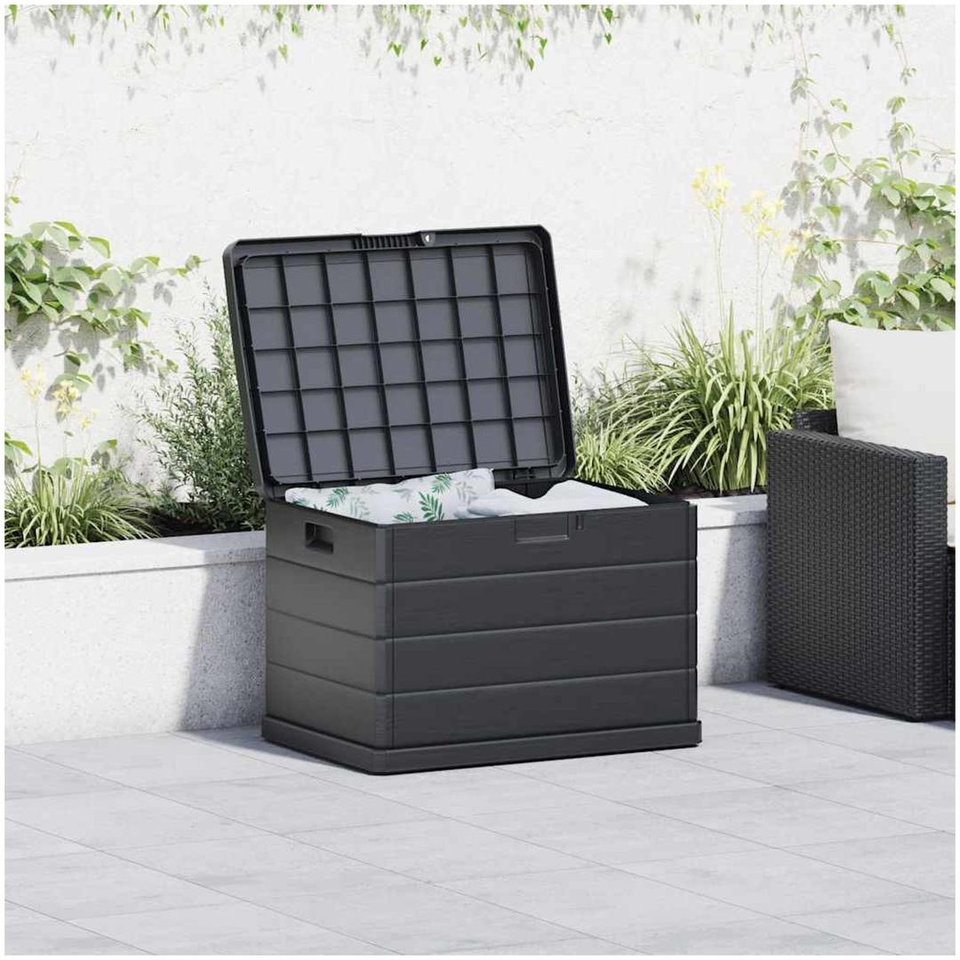 Trädgårdsförvaringsbox - Antracit, , Plast, 170 L vidaXL 77.5 x 54.5 x 53 cm – bild 4