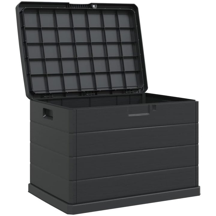 Trädgårdsförvaringsbox - Antracit, , Plast, 170 L vidaXL 77.5 x 54.5 x 53 cm – bild 5