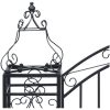 Trädgårdsgrind smidesjärn vidaXL 122 x 20.5 x 100 cm – miniatyr 4