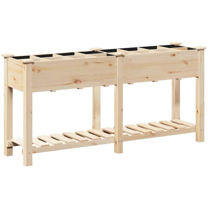 Trädgårdsgrotta med galler 161x43x76 cm Massivt Furu vidaXL 161.5 x 45 x 76.5 cm – bild 2