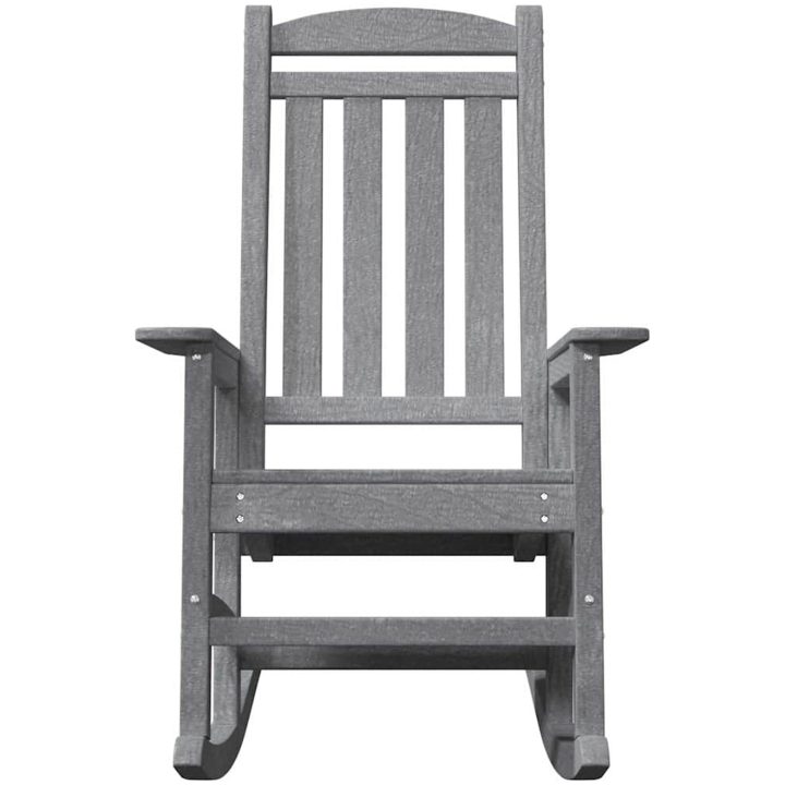 Trädgårdsgungstol Ljusgrå 70x92x108 cm HDPE vidaXL 70 x 92 x 180 cm – bild 4