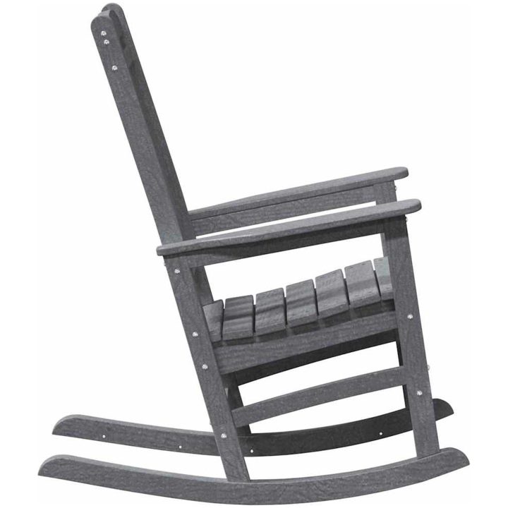 Trädgårdsgungstol Ljusgrå 70x92x108 cm HDPE vidaXL 70 x 92 x 180 cm – bild 5