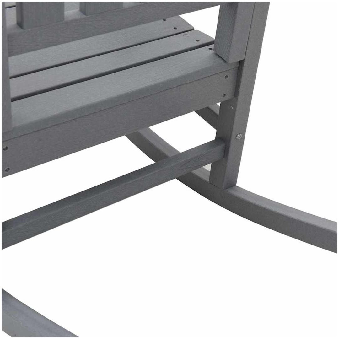 Trädgårdsgungstol Ljusgrå 70x92x108 cm HDPE vidaXL 70 x 92 x 180 cm – bild 7
