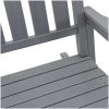 Trädgårdsgungstol Ljusgrå 70x92x108 cm HDPE vidaXL 70 x 92 x 180 cm – miniatyr 8