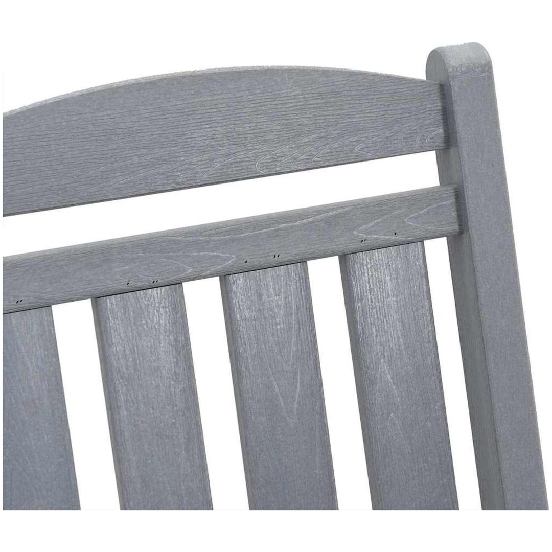 Trädgårdsgungstol Ljusgrå 70x92x108 cm HDPE vidaXL 70 x 92 x 180 cm – bild 9