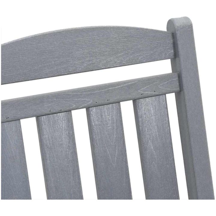 Trädgårdsgungstol Ljusgrå 70x92x108 cm HDPE vidaXL 70 x 92 x 180 cm – bild 9