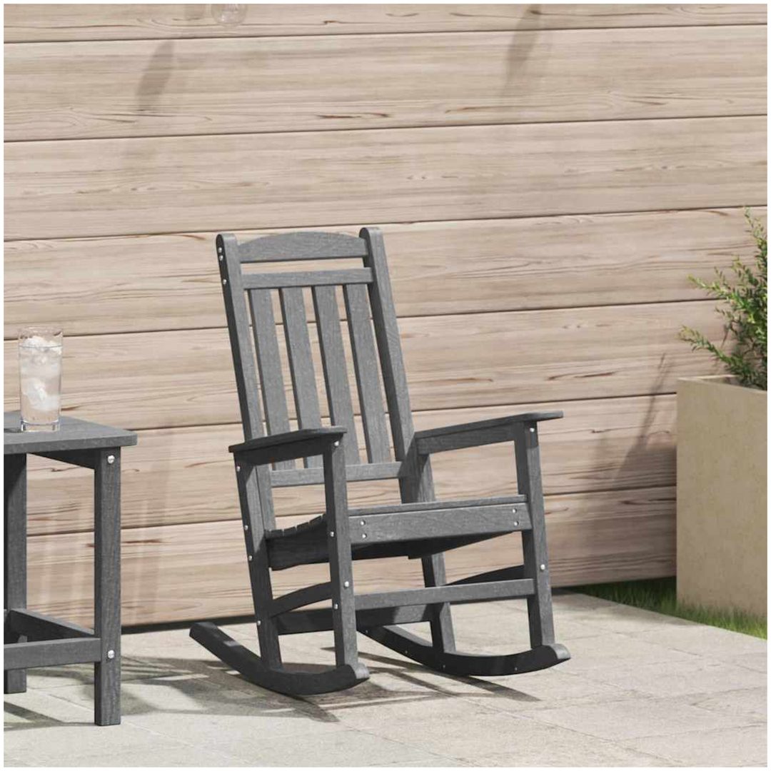 Trädgårdsgungstol Ljusgrå 70x92x108 cm HDPE vidaXL 70 x 92 x 180 cm
