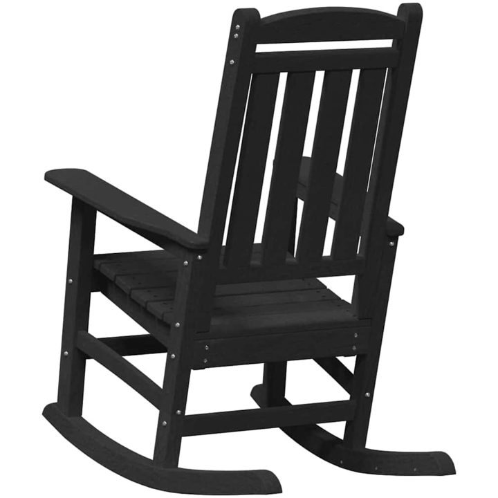 Trädgårdsgungstol Svart 70x92x108 cm HDPE vidaXL 70 x 92 x 180 cm – bild 6