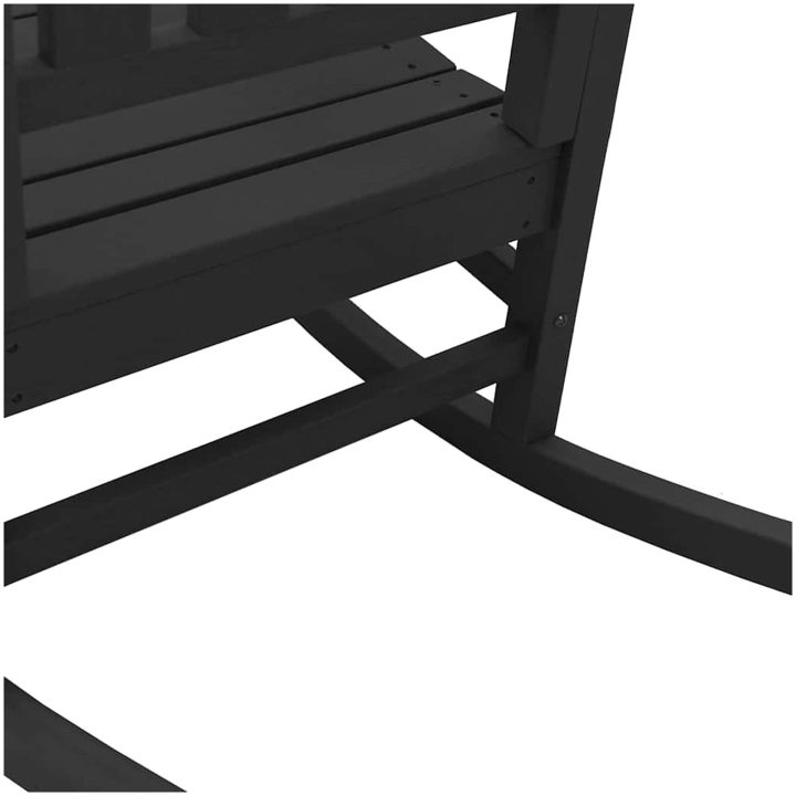 Trädgårdsgungstol Svart 70x92x108 cm HDPE vidaXL 70 x 92 x 180 cm – bild 7