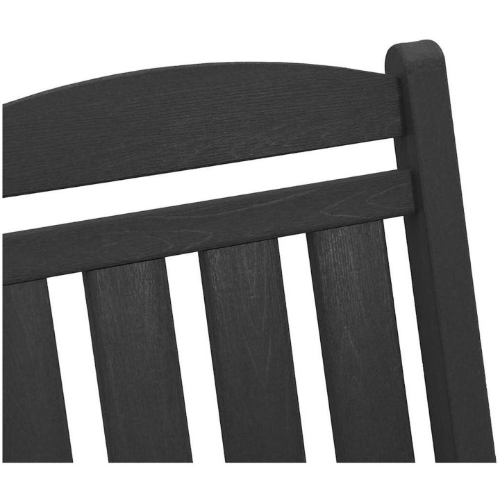 Trädgårdsgungstol Svart 70x92x108 cm HDPE vidaXL 70 x 92 x 180 cm – bild 9