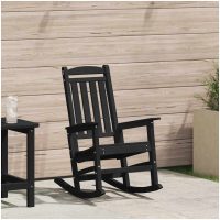 Trädgårdsgungstol Svart 70x92x108 cm HDPE vidaXL