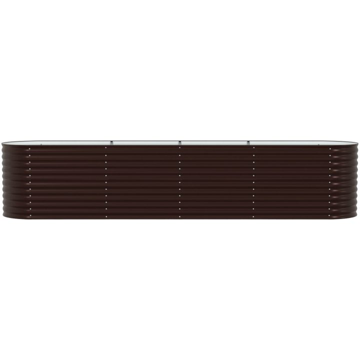Trädgårdshöjbädd Brun i Galvaniserat Stål vidaXL 400 x 80 x 81 cm – bild 6