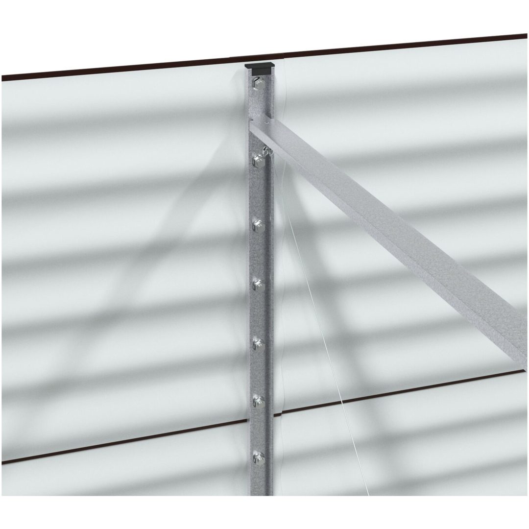 Trädgårdshöjbädd Brun i Galvaniserat Stål vidaXL 400 x 80 x 81 cm – bild 9