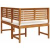 Trädgårdshörnbänk med kuddar 140x100x91 cm Massivt akaciaträ vidaXL 100 x 50 x 91 cm – miniatyr 6