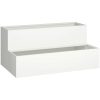 Trädgårdshylla 2-Tier Vit Stål vidaXL 100 x 60 x 45 cm – miniatyr 2