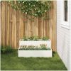 Trädgårdshylla 2-Tier Vit Stål vidaXL 100 x 60 x 45 cm – miniatyr 4