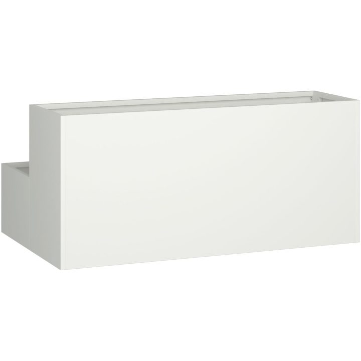 Trädgårdshylla 2-Tier Vit Stål vidaXL 100 x 60 x 45 cm – bild 5