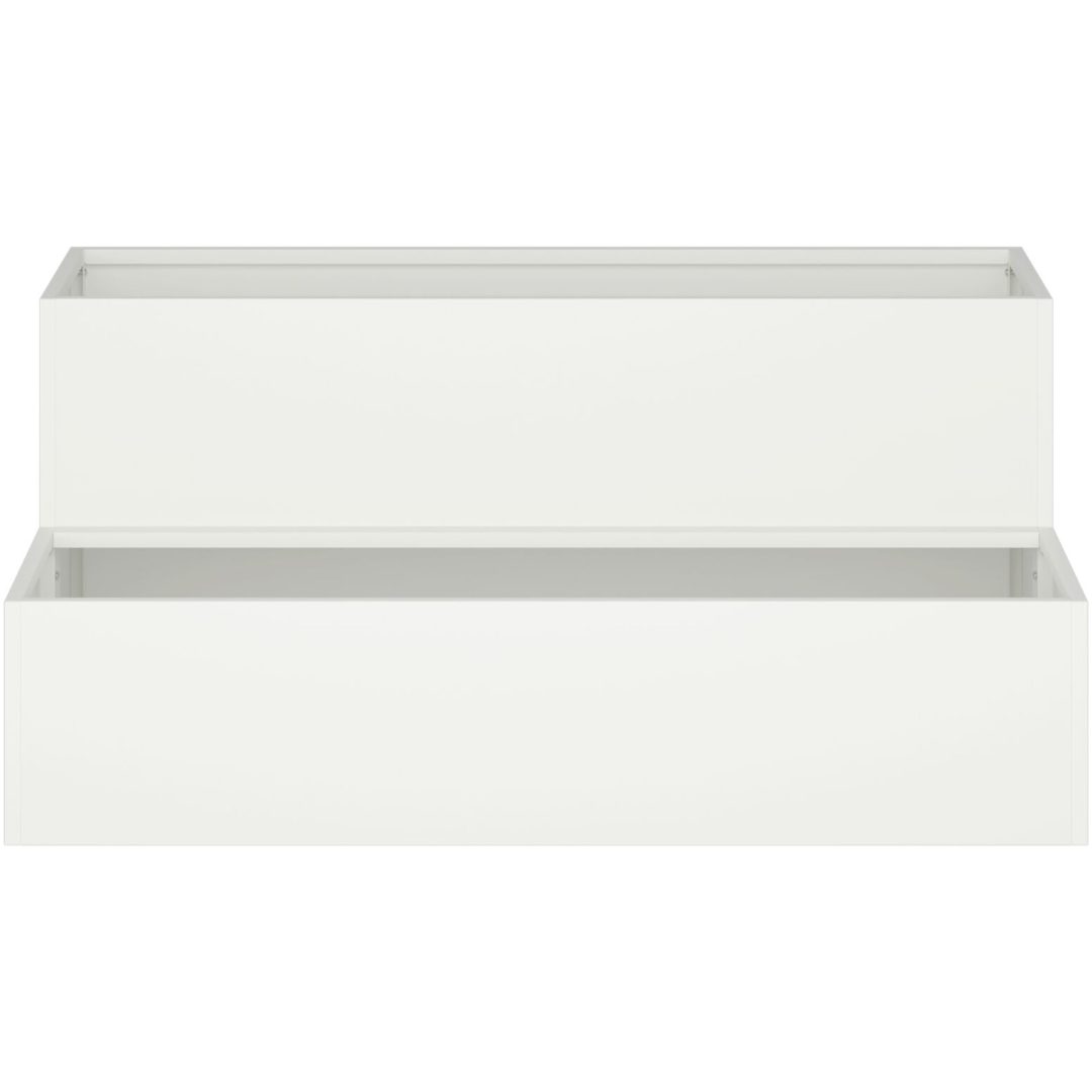 Trädgårdshylla 2-Tier Vit Stål vidaXL 100 x 60 x 45 cm – bild 6