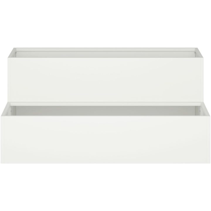Trädgårdshylla 2-Tier Vit Stål vidaXL 100 x 60 x 45 cm – bild 6