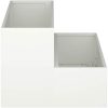 Trädgårdshylla 2-Tier Vit Stål vidaXL 100 x 60 x 45 cm – miniatyr 7