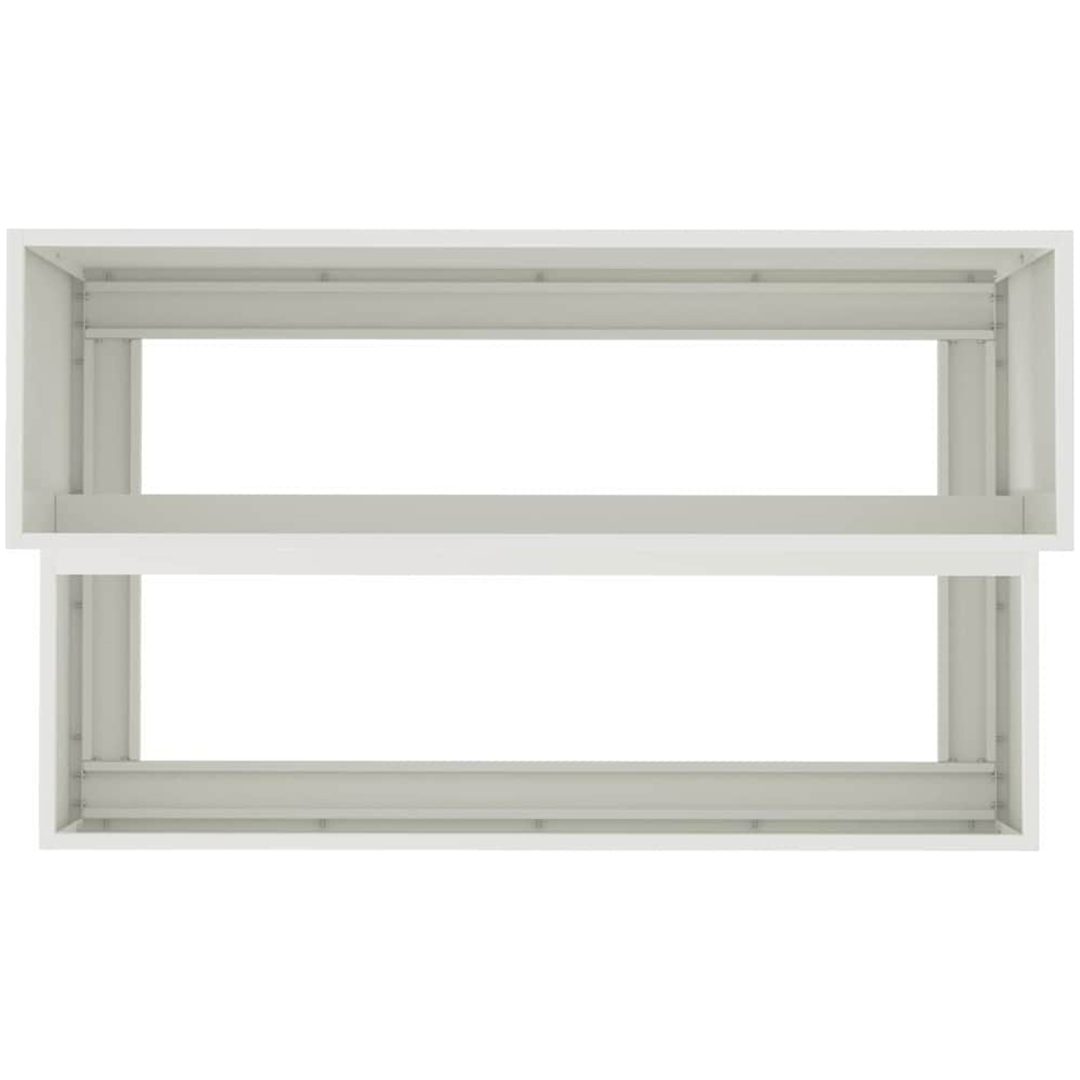 Trädgårdshylla 2-Tier Vit Stål vidaXL 100 x 60 x 45 cm – bild 8