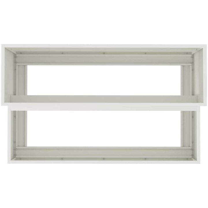 Trädgårdshylla 2-Tier Vit Stål vidaXL 100 x 60 x 45 cm – bild 8