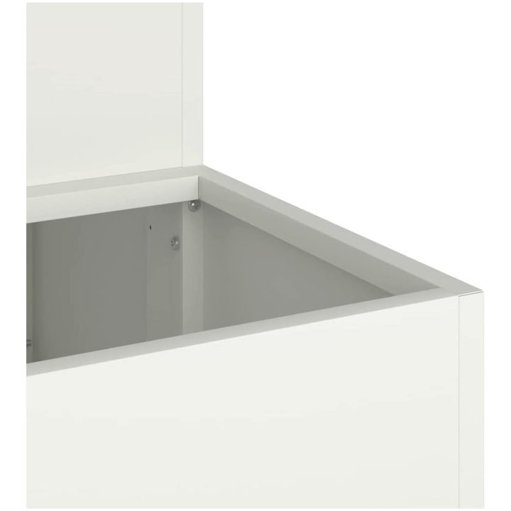 Trädgårdshylla 2-Tier Vit Stål vidaXL 100 x 60 x 45 cm – bild 9