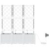 Trädgårdskärl med bevattningssystem 3 st Vit vidaXL 120 x 40 x 142 cm – miniatyr 6