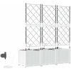 Trädgårdskärl med bevattningssystem 3 st Vit vidaXL 120 x 40 x 142 cm – miniatyr 8