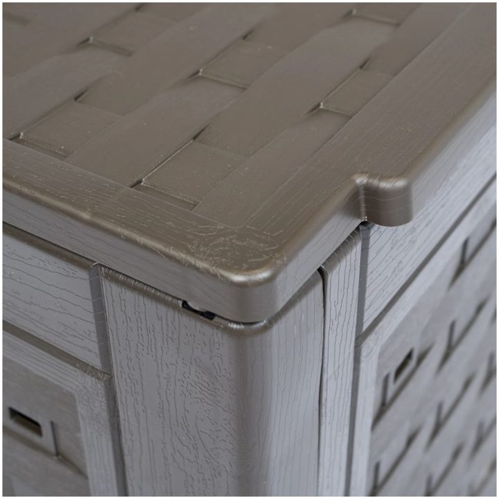 Trädgårdskompost 2 st brun 60x60x83 cm 600 L plastrotting vidaXL – bild 5